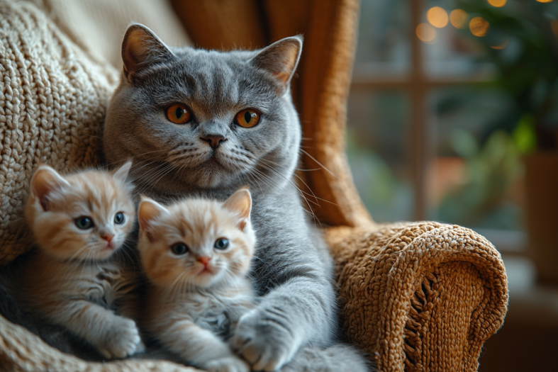 adorable British Shorthair cats