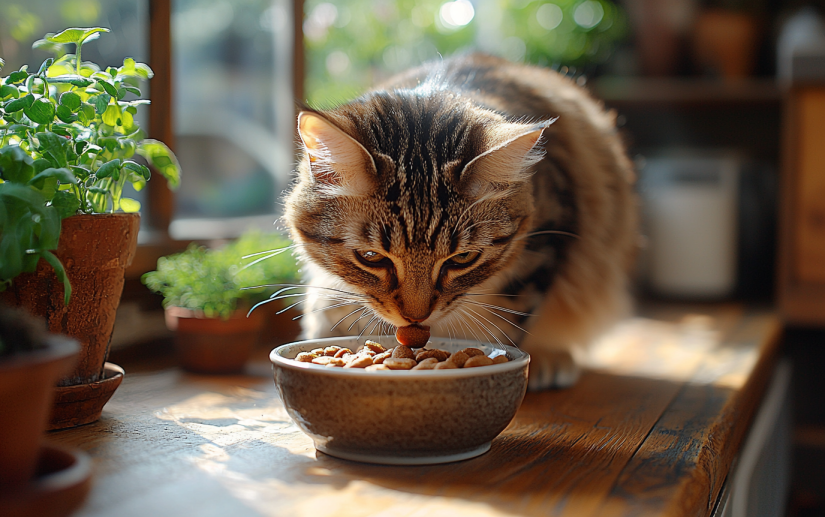 Cute cat Eat one of the Best Cat foods