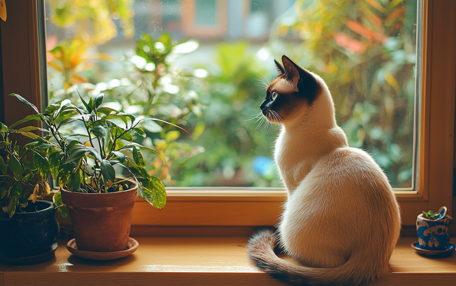 disciplined beautiful siamese cat