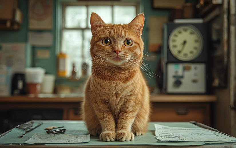 Cat at the veterinary