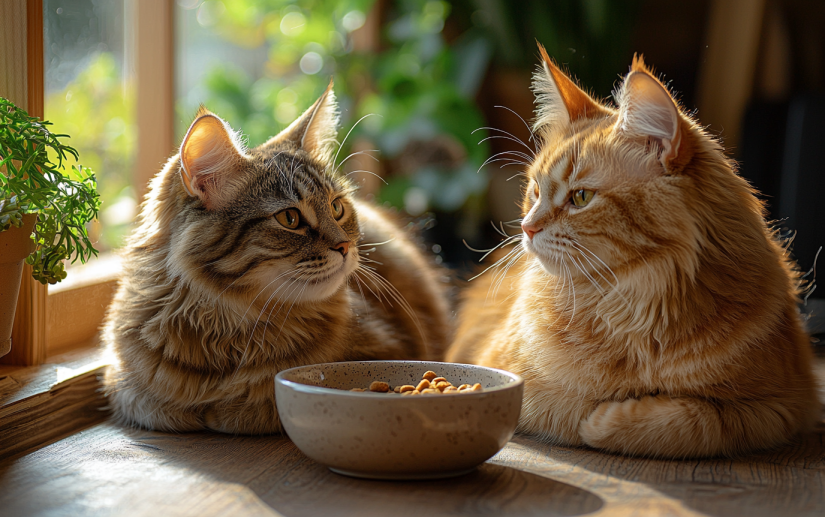 Cats eating delicous Hypoallergenic Cat food