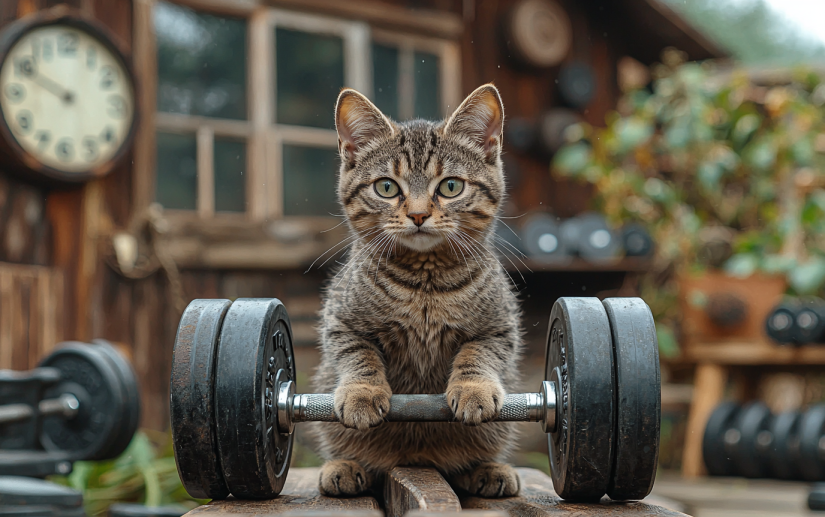 Adorable fit cat